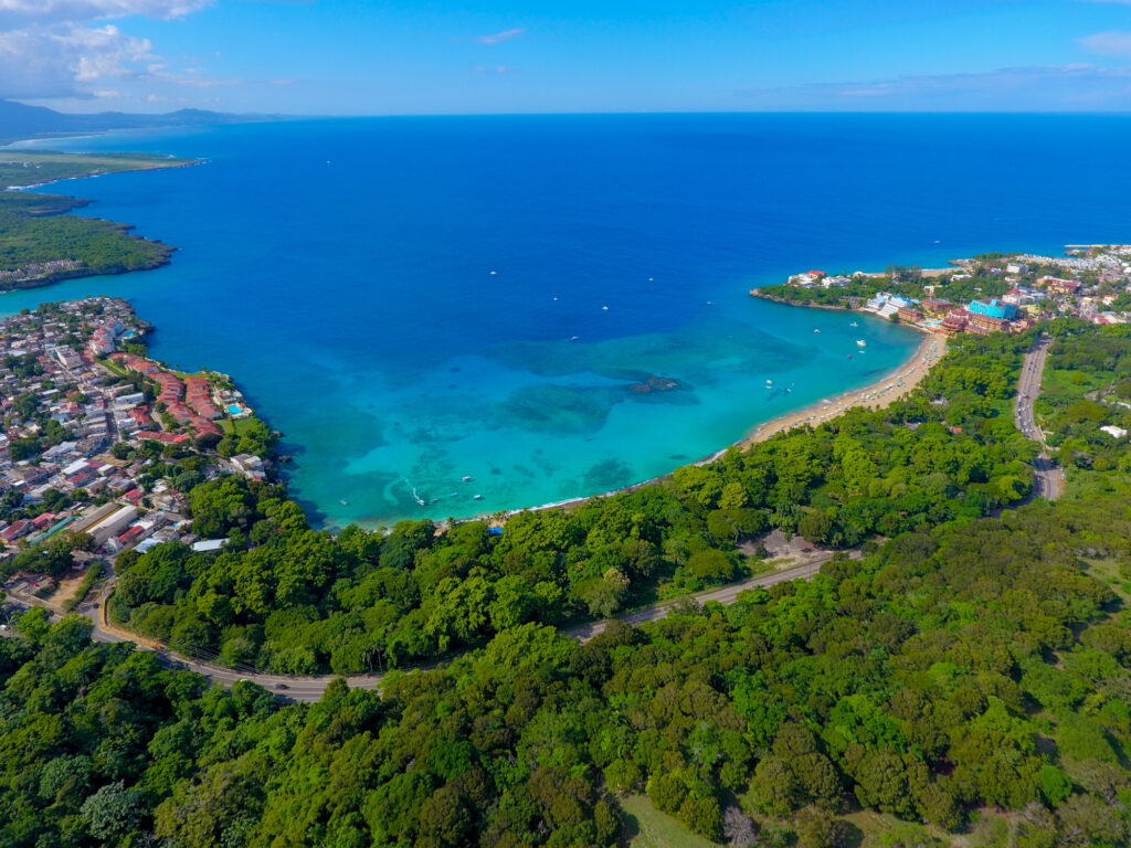 Sosua Beach aerial view